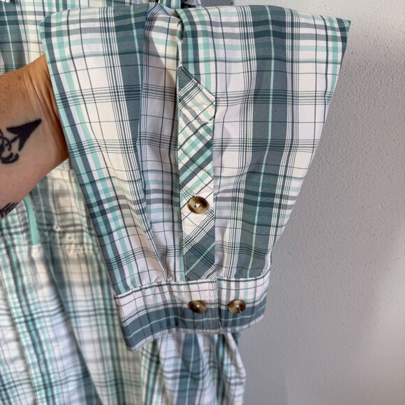 Nepallo Mens Plaid Button Up Shirt 3XL Nylon Fishing Hiking Camping UPF 50+ - Picture 9 of 13